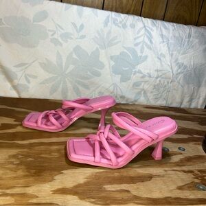 CIRCUS BY Sam Edelman SAVANNA pink‎ Strappy extra cushion sandal kitten heel 7